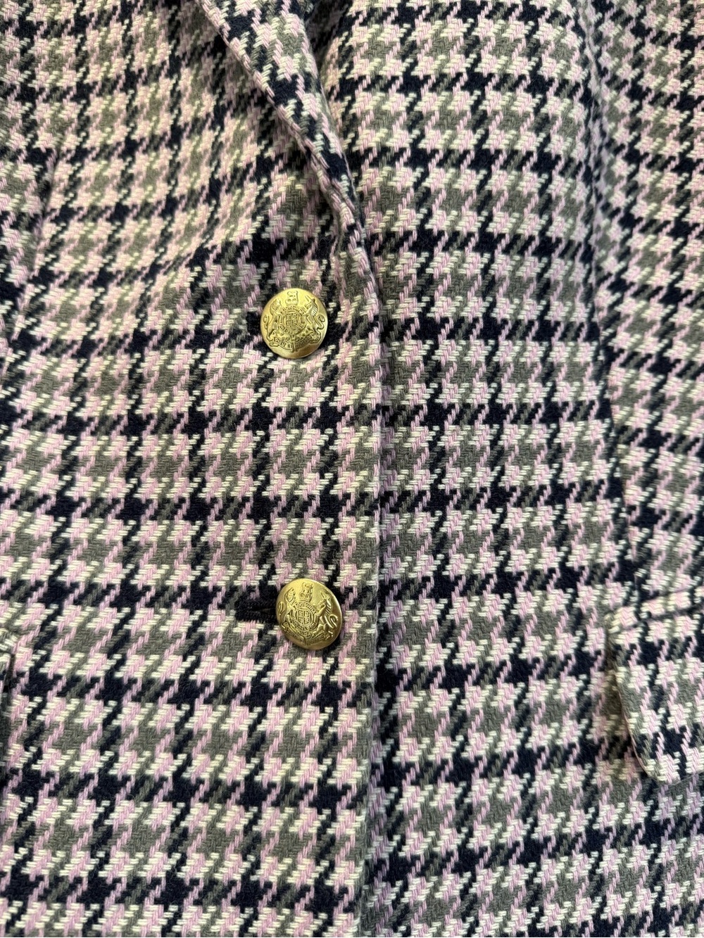 J. Crew Classic Houndstooth Blazer Jacket - Purple & Black - Picture 3 of 6
